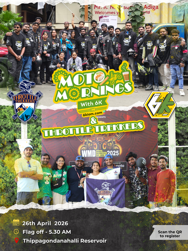 Moto Mornings with 6K & Throttle Trekkers – Thippagondanahalli