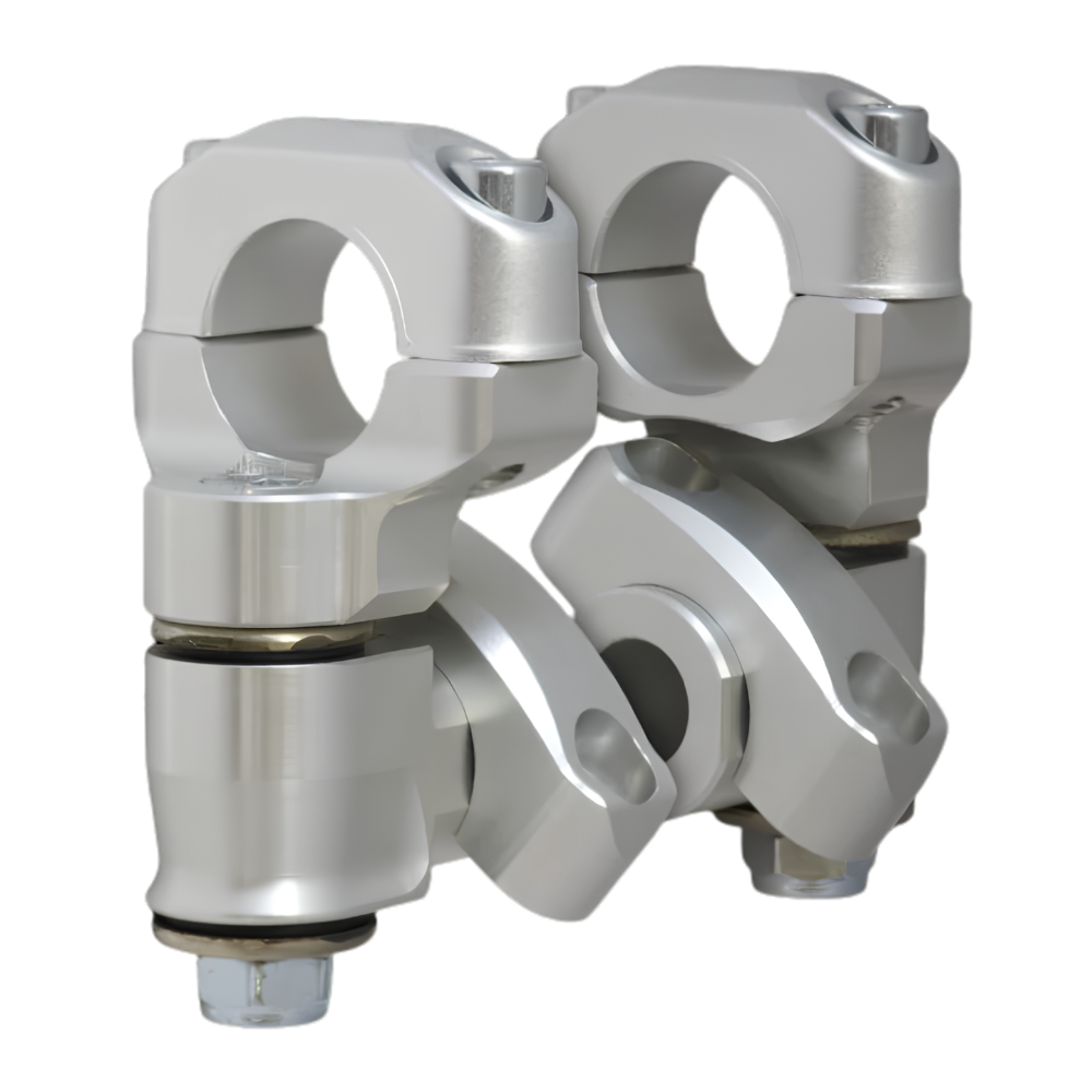 ROX Pivoting Anti-Vibe Handlebar Risers for BMW GS Adventure 32mm Handlebar