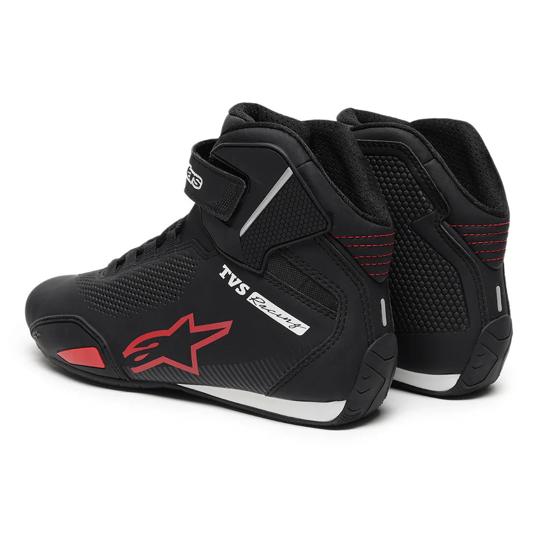 TVS Racing x Alpinestars Red Riding Shoes Ankle Protection