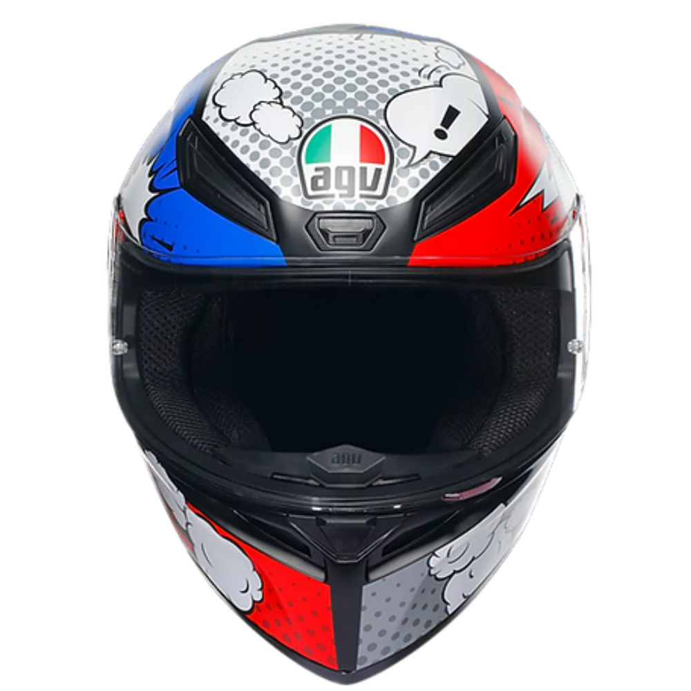 AGV K1 S Bang Matt Italy Blue Helmet Front View