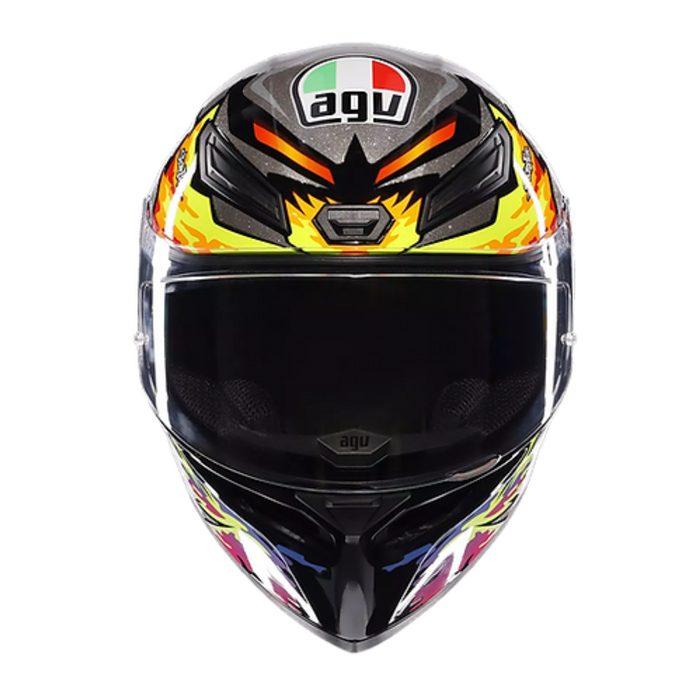 AGV K1 S Bezzecchi 2023 Helmet front view with aerodynamic shell | 6KIOM