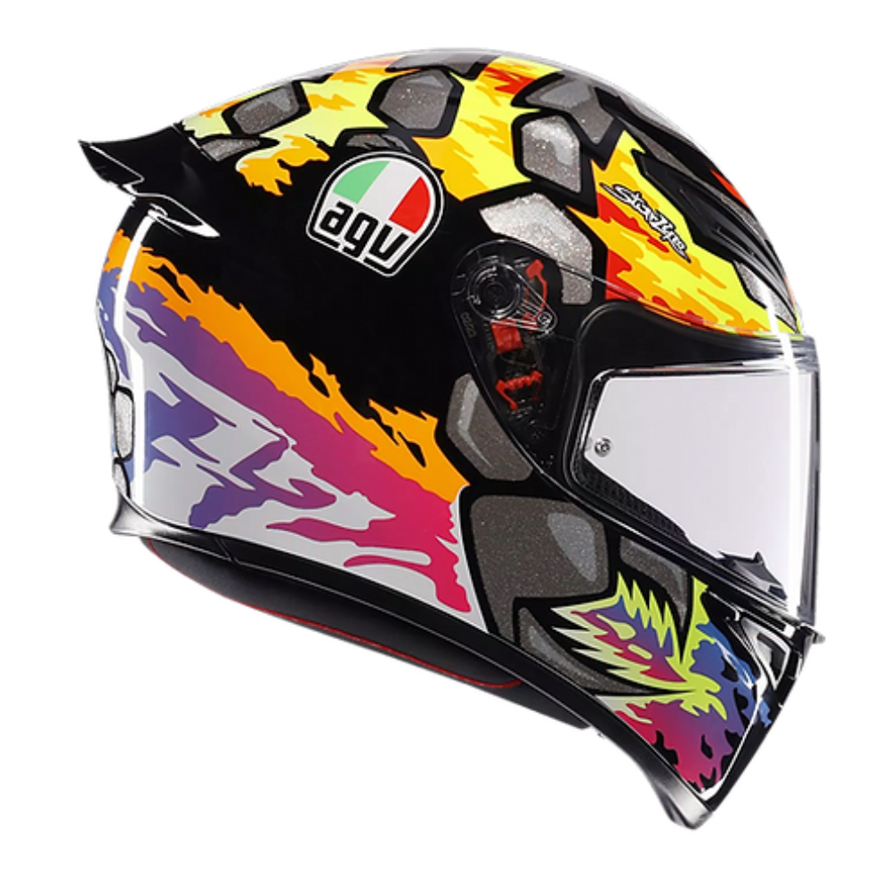 AGV K1 S Bezzecchi 2023 Helmet side view with integrated Aero Spoiler | 6KIOM