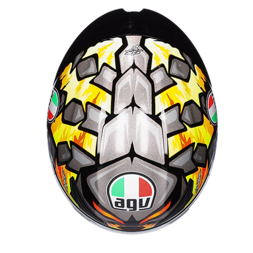 AGV K1 S Bezzecchi 2023 Helmet rear view with aerodynamic spoiler | 6KIOM
