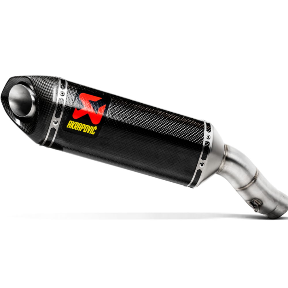 Kawasaki Ninja ZX-6R Akrapovič Carbon Slip-On Exhaust showing lightweight race-inspired design | 6KIOM