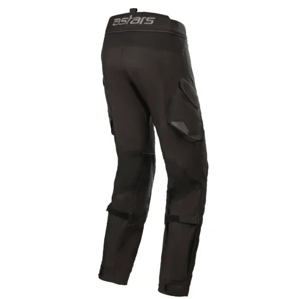Alpinestars Halo Drystar® Black riding pants for adventure motorcycling with weather protection and adjustable ventilation