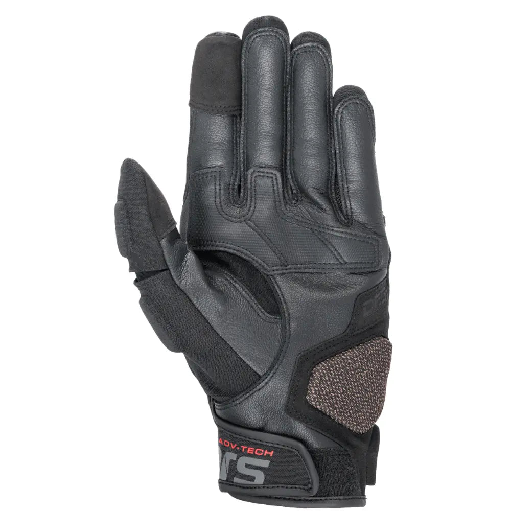 Alpinestars Halo Leather Riding Gloves Black durable full-grain leather bike gloves for men