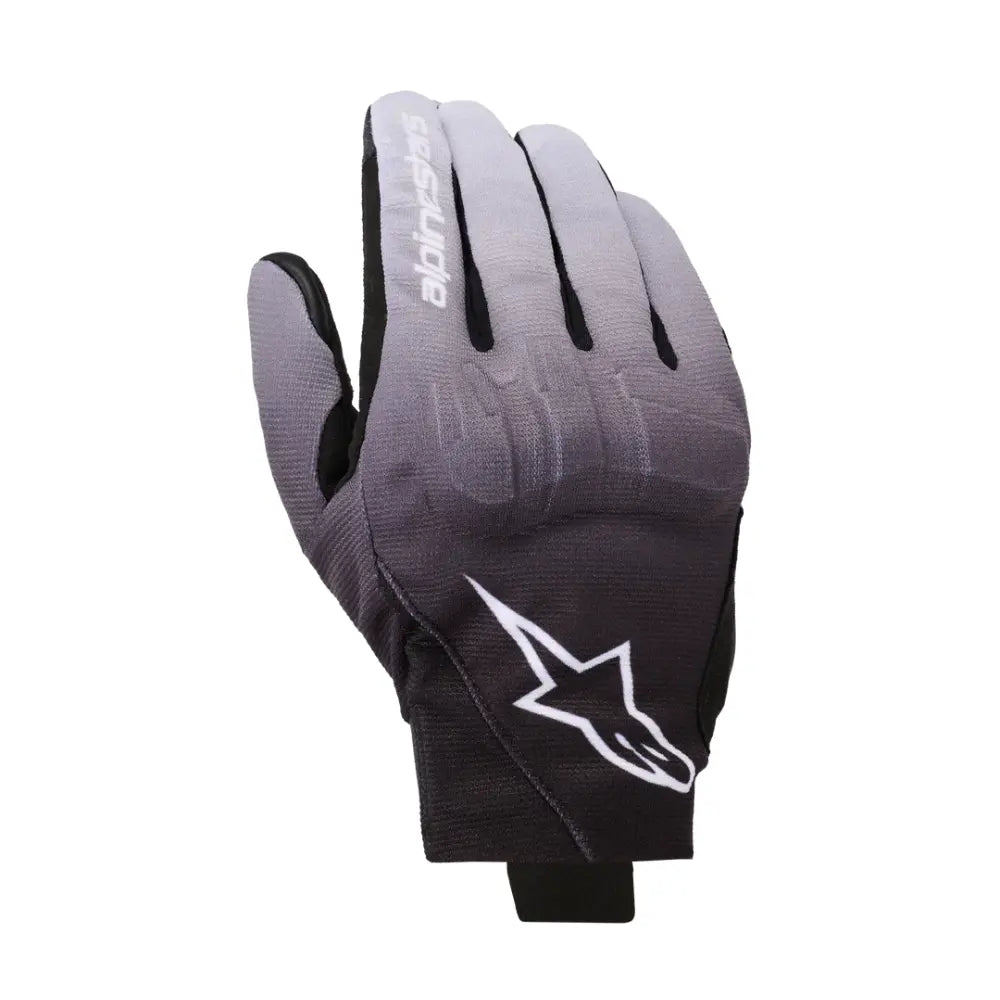 Alpinestars Reef V2 Gray Black White Bright Red motorcycle gloves with sporty street style