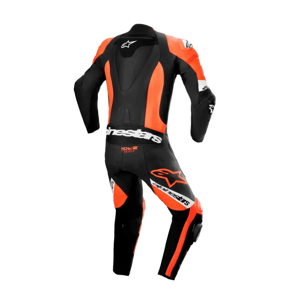 Alpinestars Missile V2 Ward track racing leather suit Black Red Fluo White