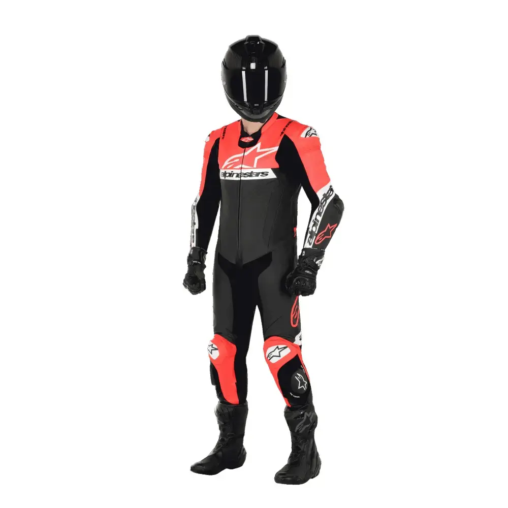 Missile V2 Ward Alpinestars one piece race leather suit for track riding