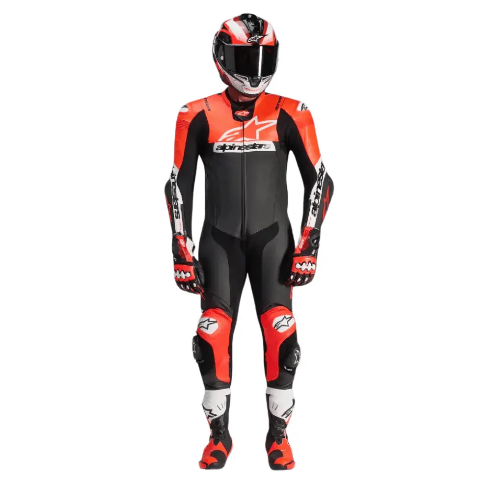 Alpinestars Missile V2 Ward one piece motorcycle track suit Black Red White