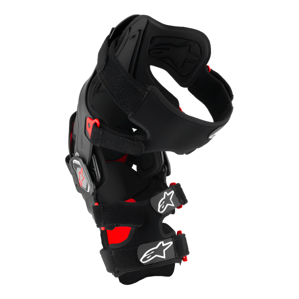 Alpinestars RK-7 PLASMA Knee Braces Black Red Side View
