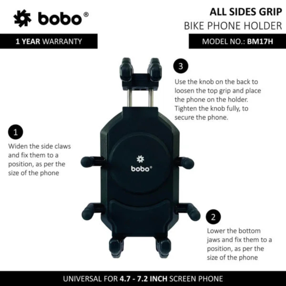 BOBO BM17H Anti-Vibration Bike / Cycle Phone Holder