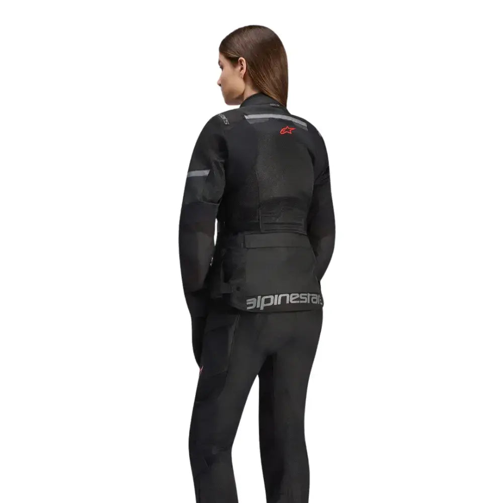 Black Alpinestars Stella Andes Air Drystar adventure jacket with detachable waterproof membrane at 6KIOM (6K)