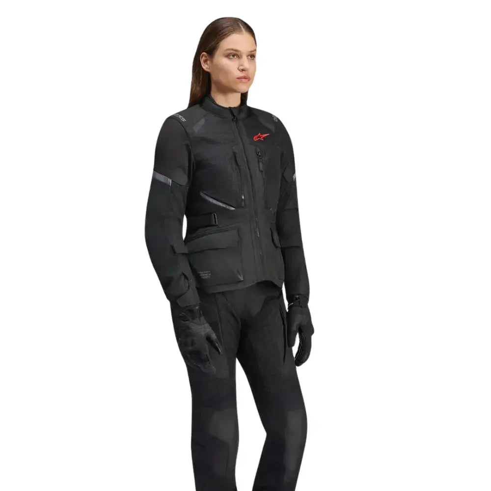 Alpinestars Stella Andes Air Drystar black women's touring jacket with elbow protection at 6KIOM (6K)