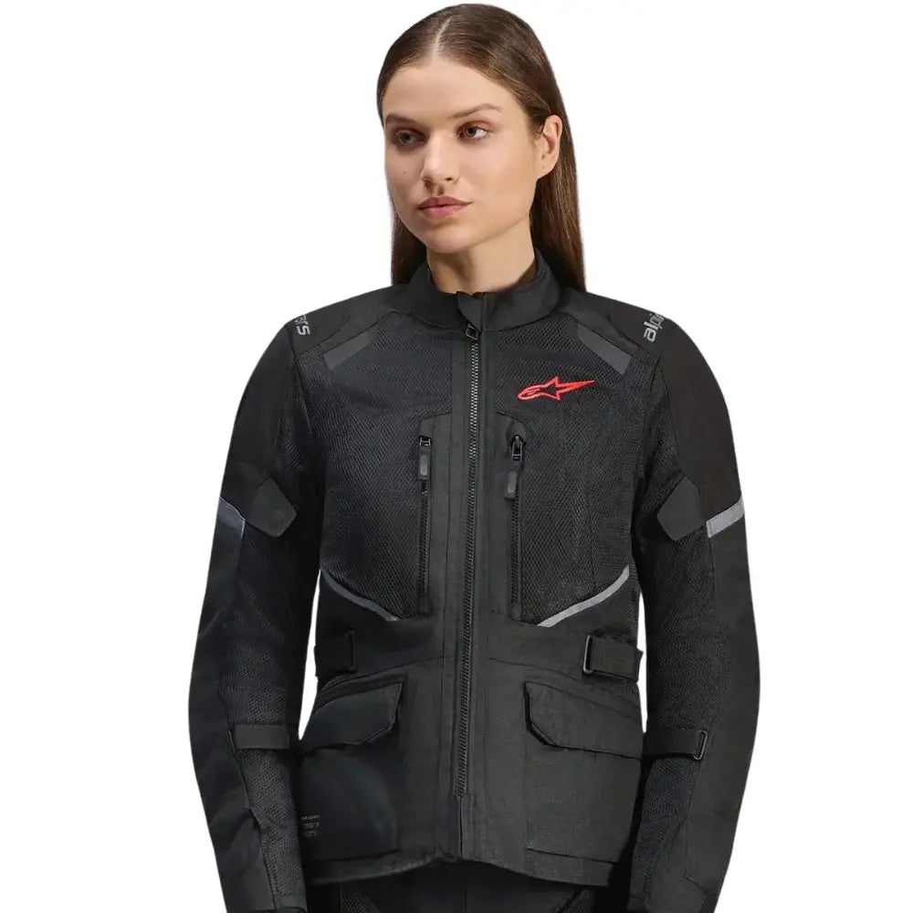 Black Alpinestars Stella Andes Air Drystar jacket with ventilated mesh panels at 6KIOM (6K)