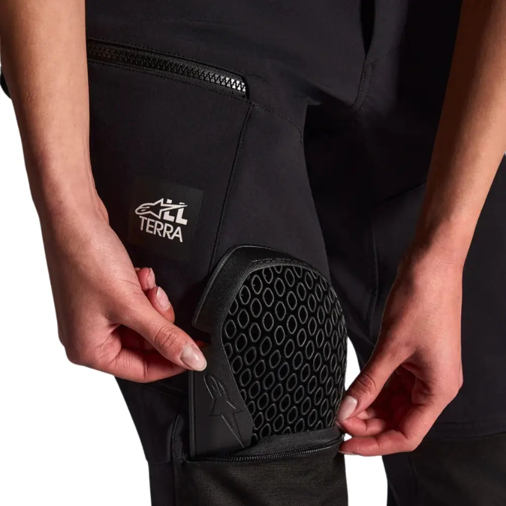 Alpinestars Stella Explore AST black riding pants with knee protection at 6KIOM (6K)