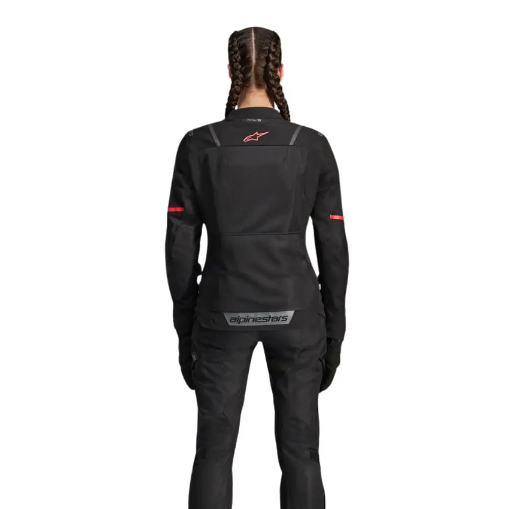 Alpinestars Stella ST-2 Air black women's motorcycle jacket back view at 6KIOM (6K)