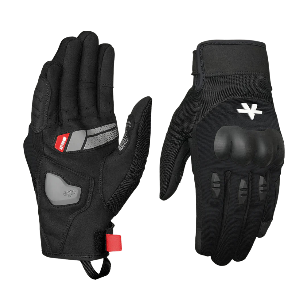 Viaterra Miller black urban motorcycle riding glove with knuckle protection