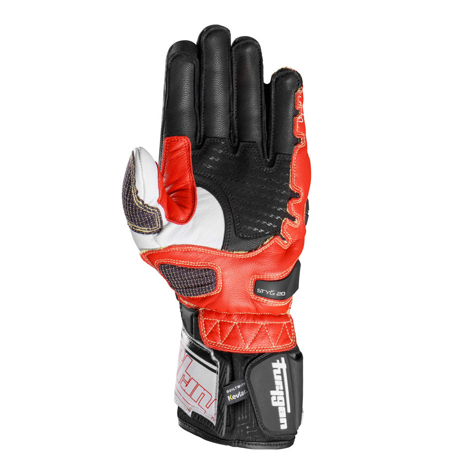 Furygan STYG 20 X Kevlar black red gloves – high-performance motorcycle gloves with Kevlar reinforcement on 6KIOM.