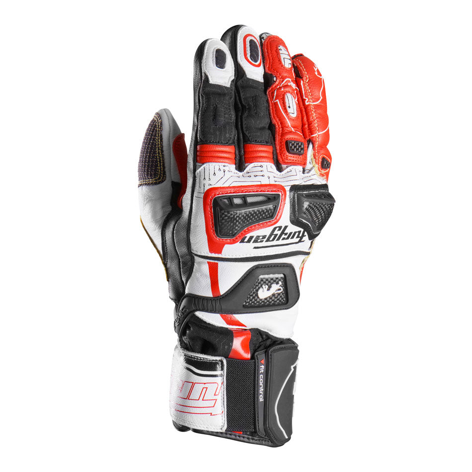 Furygan STYG20 X Red Kevlar racing gloves – breathable mesh ventilation