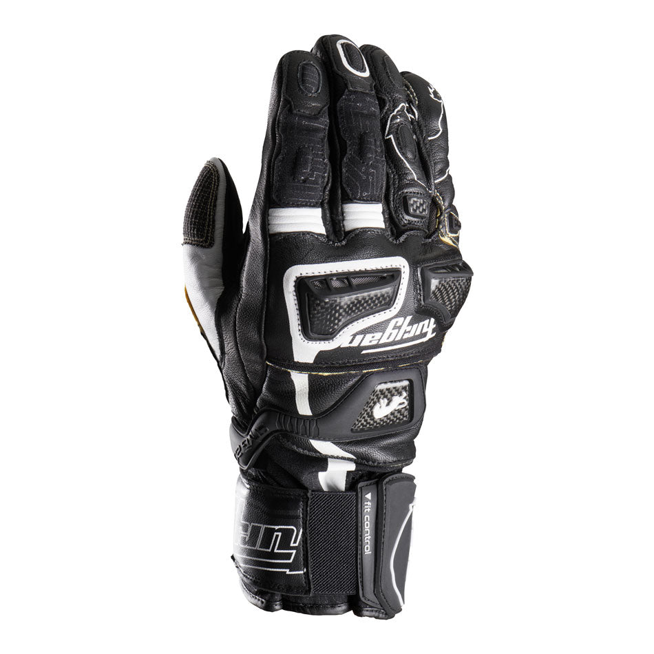 Furygan STYG20 X Black White Kevlar racing gloves – breathable mesh ventilation