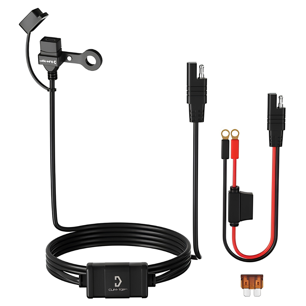 Cliff Top Mirror Mounted 18W PD USB-C Motorcycle Charger