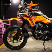 Durable X-ADV crash guard for KTM bikes in black finish