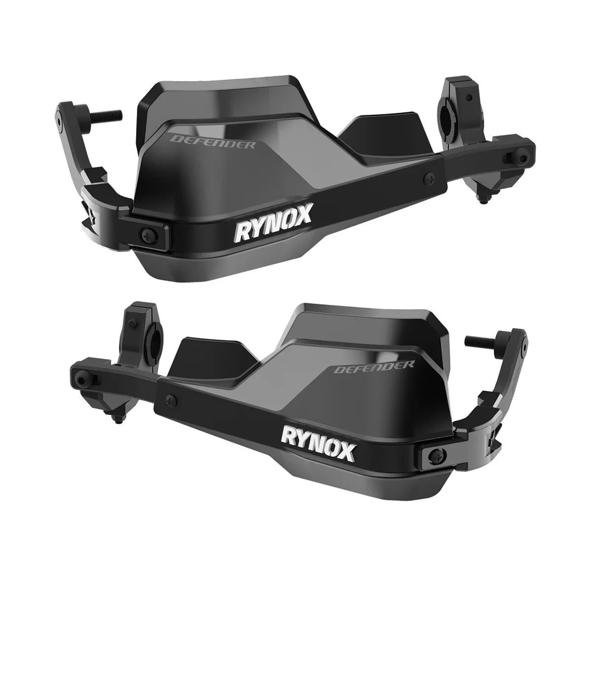 Rynox Defender Pro handguards – impact protection, wind deflection, durable mounting for motorcycle riding- Black