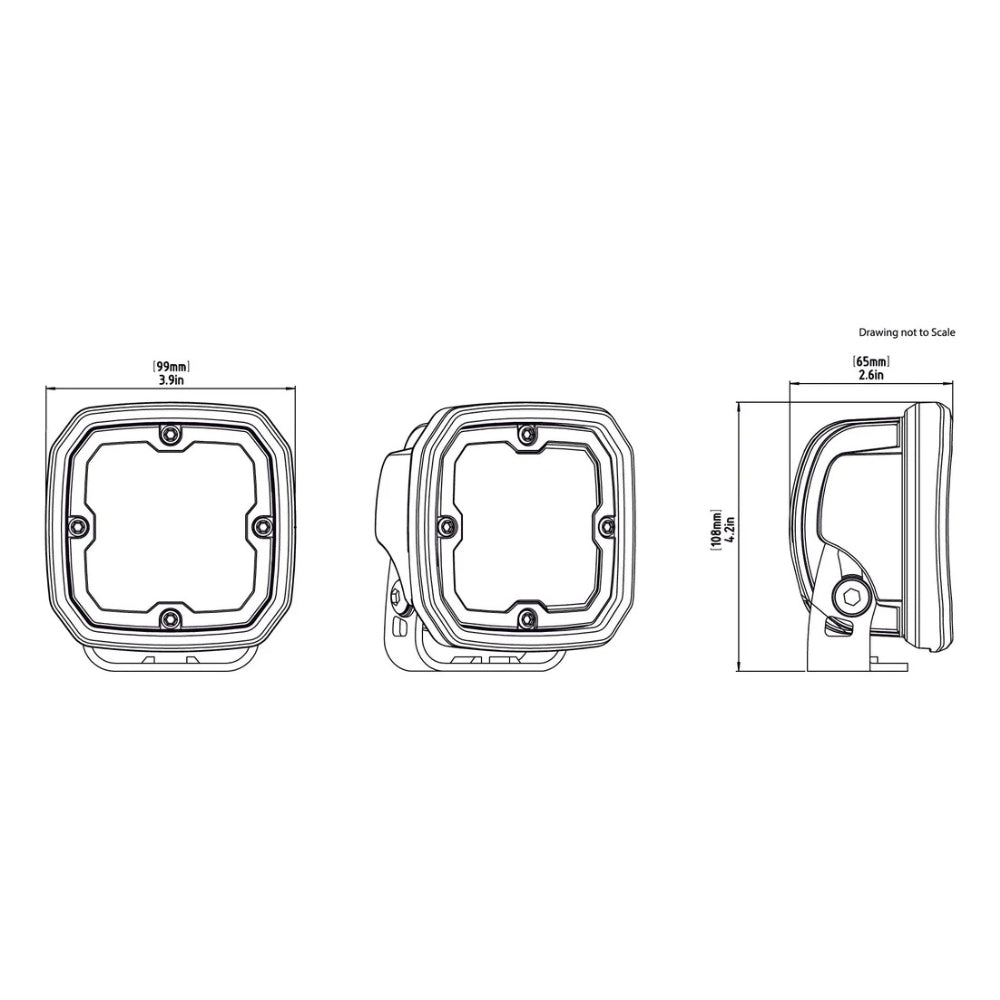 DENALI D4 v2.0 TriOptic™ Auxiliary LED Lights – Lights Only (Set of 2)
