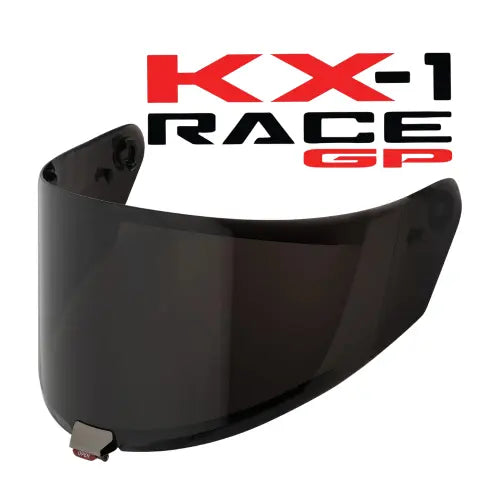 KYT KX-1 Race GP helmet visor dark smoke – anti-glare tinted motorcycle visor