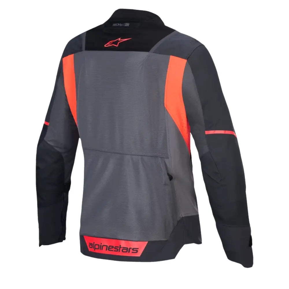 Alpinestars Stella ST-2 Air deep gray and fluo coral women's motorcycle jacket at 6KIOM (6K)
