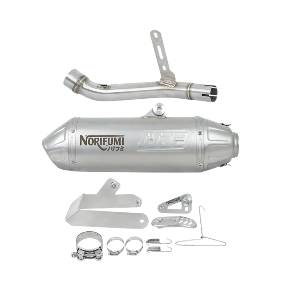 RE Himalayan 450 (Long) Whoops SS Carbon Slip-On Exhaust – Norifumi