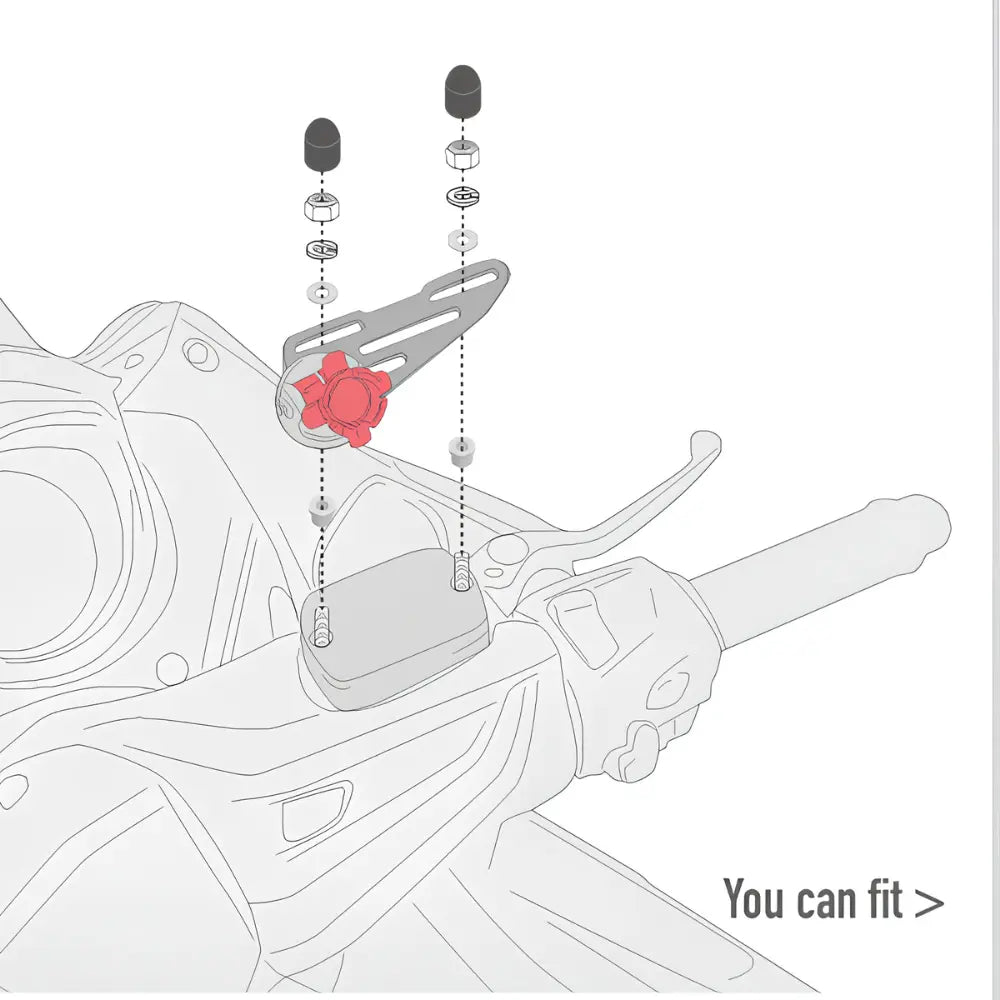 Install the GIVI Smart Mount RC S903A or S904B on your Honda XL750 Transalp E-Clutch (2026) with the GIVI 01VKIT mounting kit.