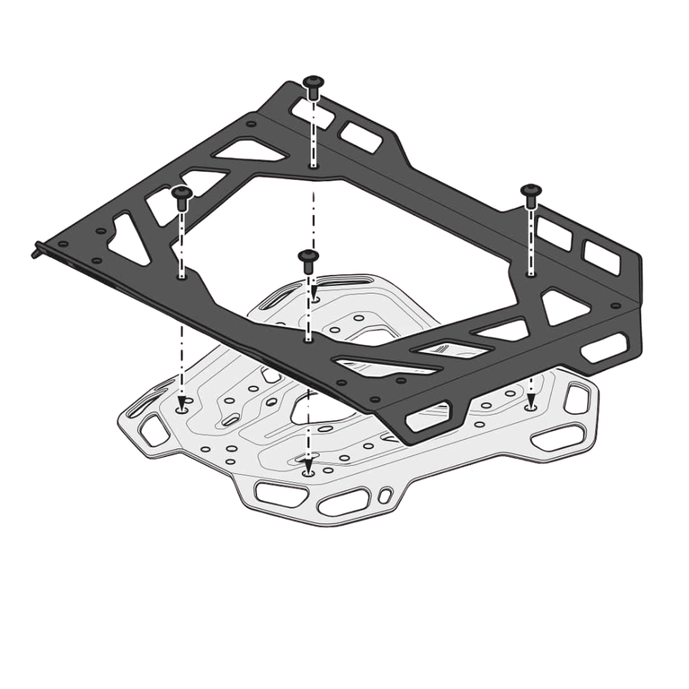SW-MOTECH Adventure Rack featuring 4mm aluminium alloy construction for Honda XL750 Transalp at 6KIOM (6K).
