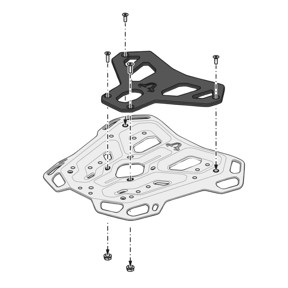 SW-MOTECH Honda XL750 Transalp rear luggage rack for adventure touring and off-road rides at 6KIOM (6K)