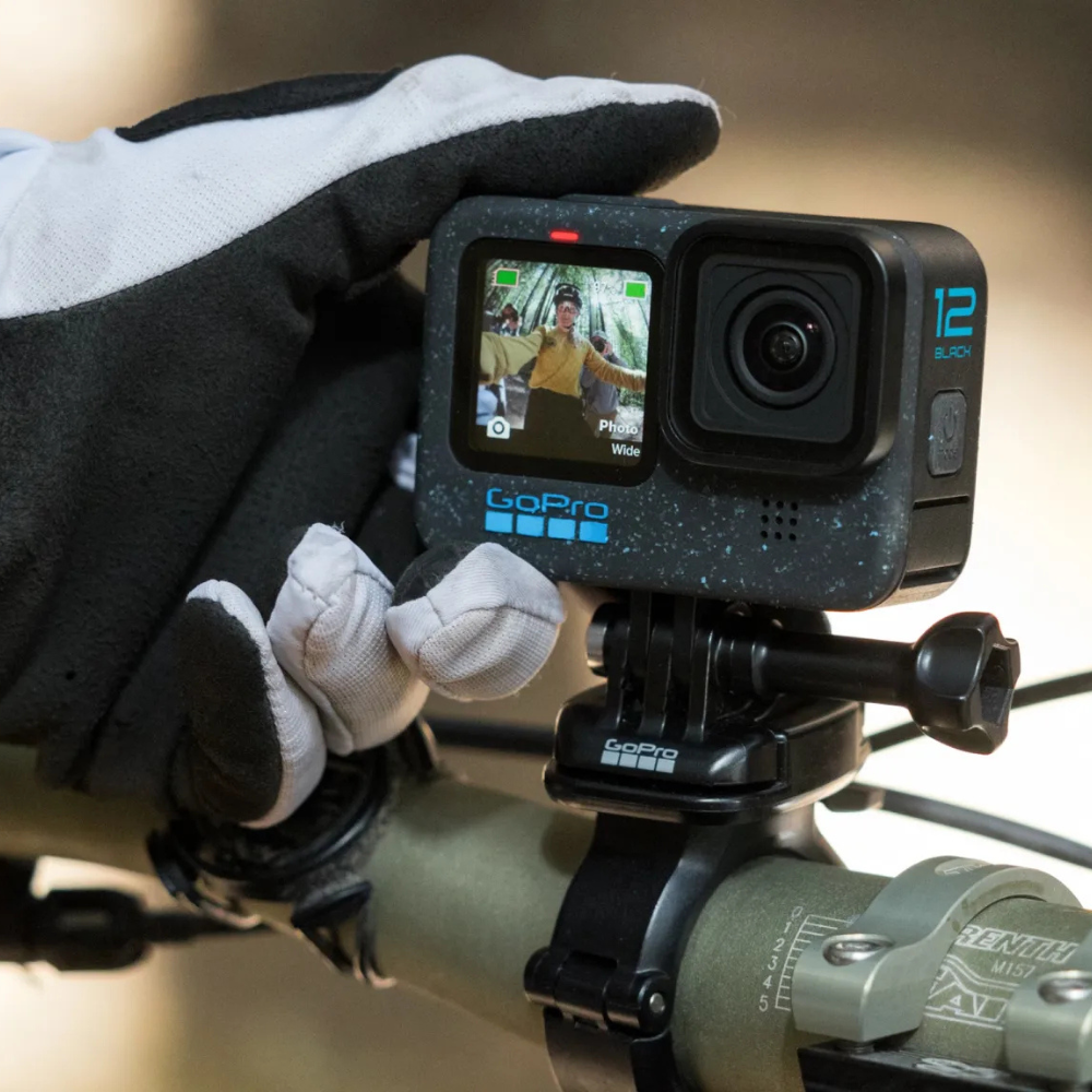 GoPro HERO12 Black 5.3K action camera for motorcycle riding