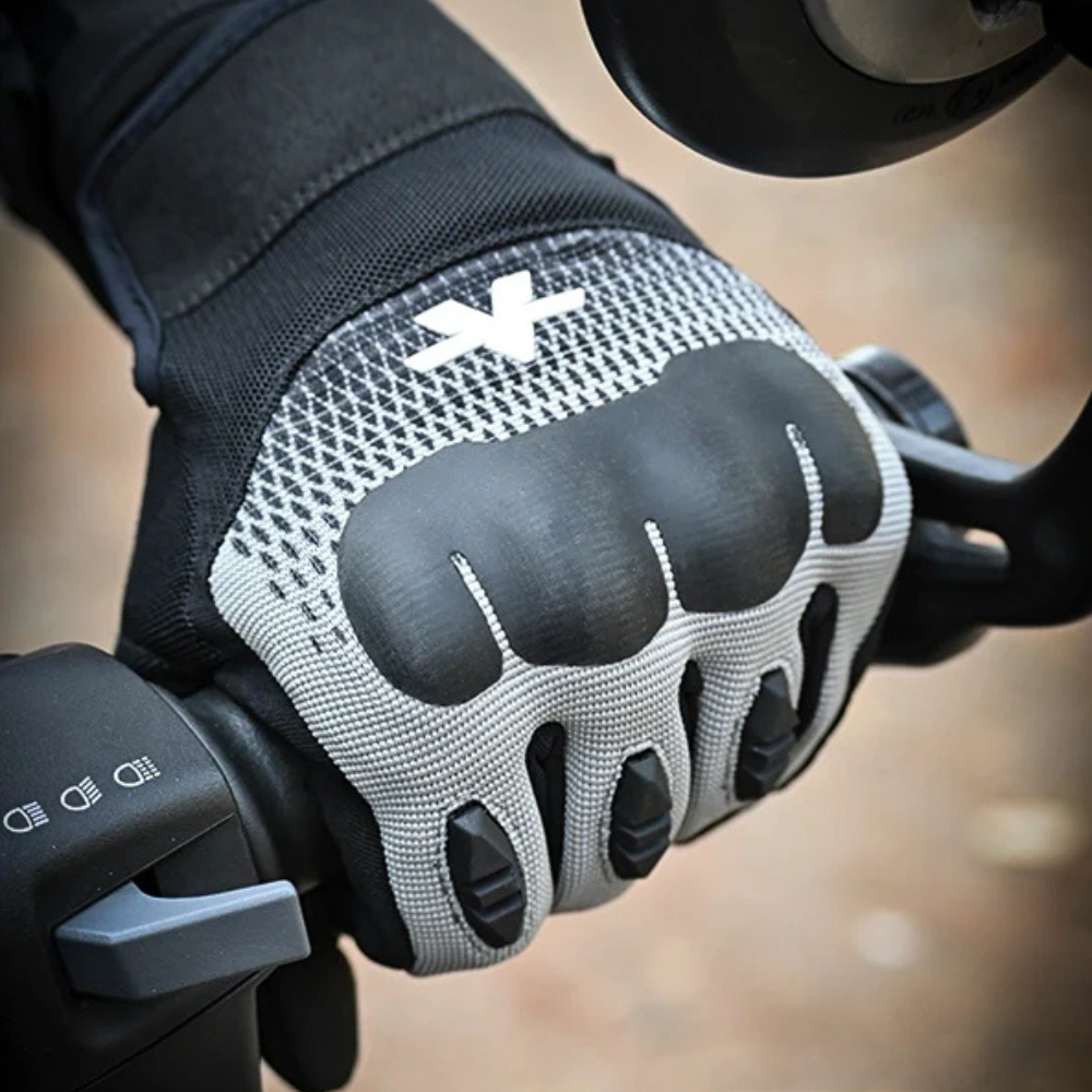 Viaterra Miller grey riding glove with hard knuckle protector