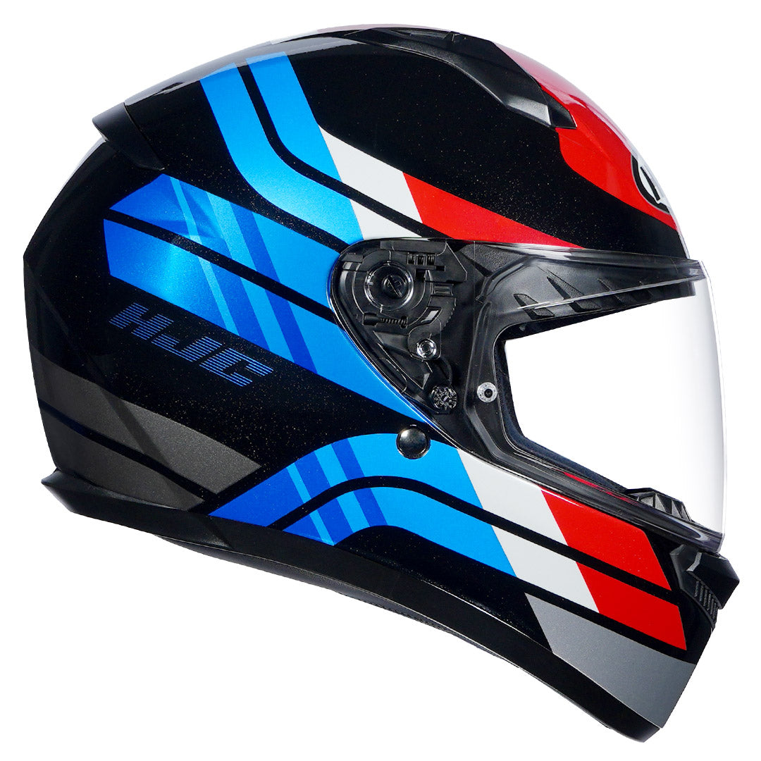 HJC C10 Hiper full face riding helmet black red blue graphics