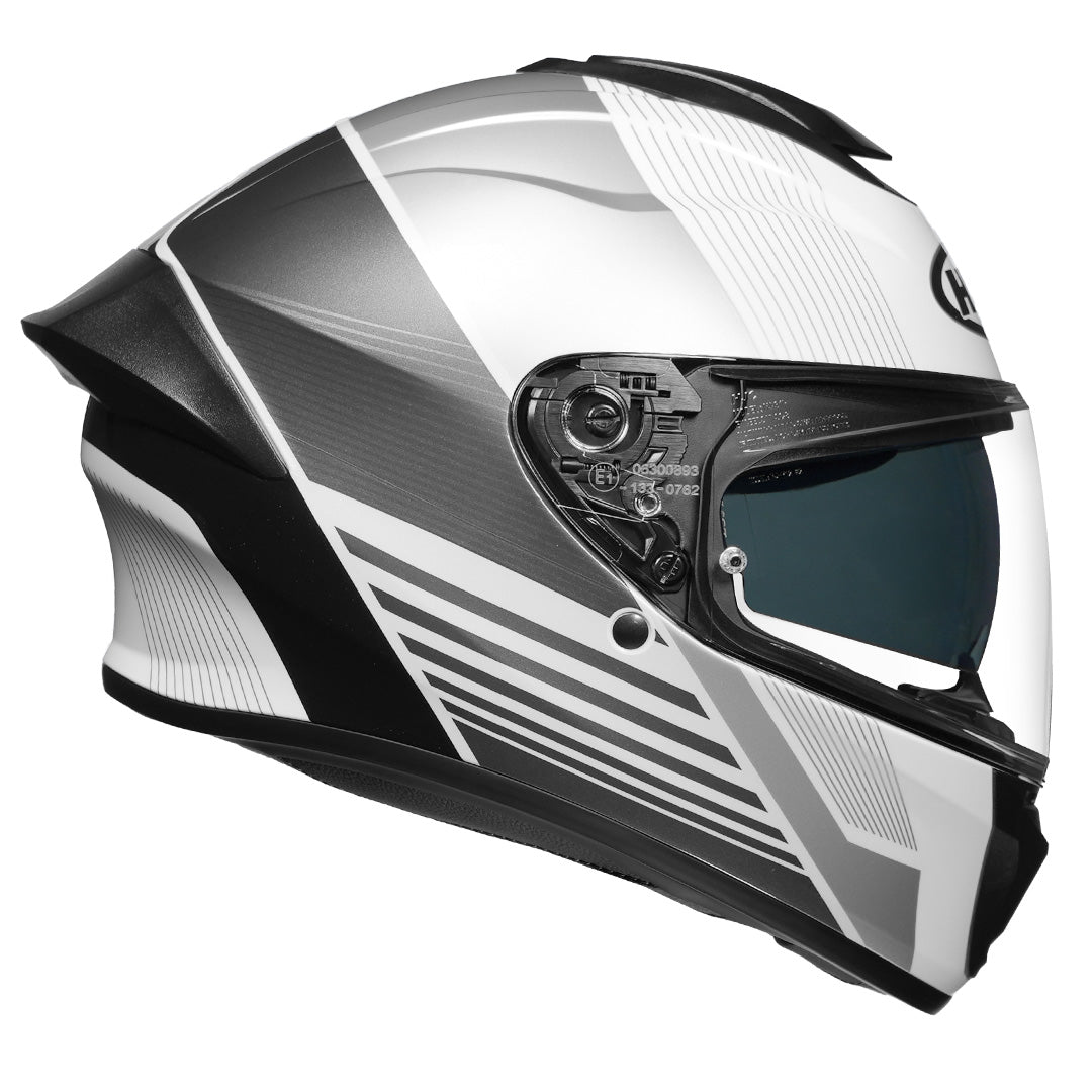 HJC C71 Morix white grey helmet with visor for street motorcycle riding