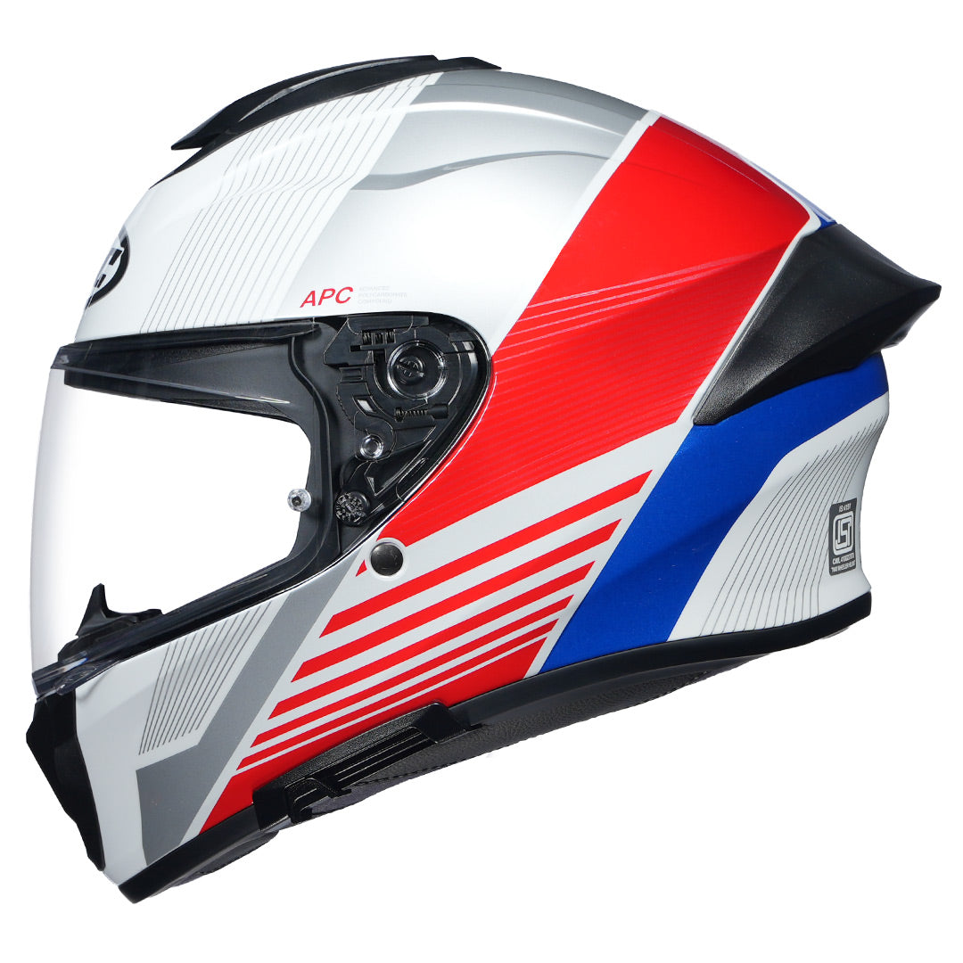 HJC C71 Morix full face helmet in white blue red sporty design