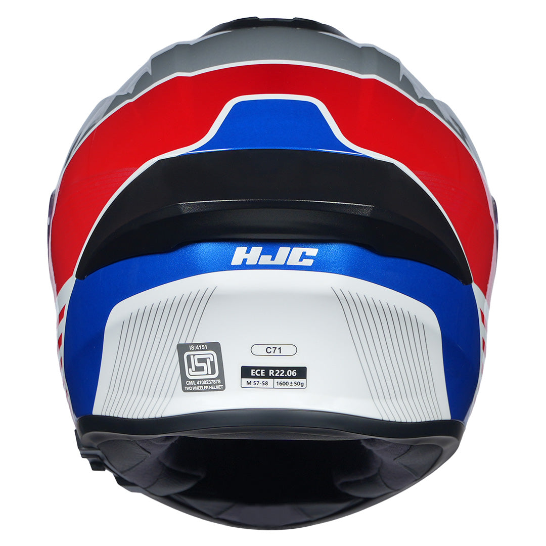 HJC Morix C71 full face helmet white blue red colorway