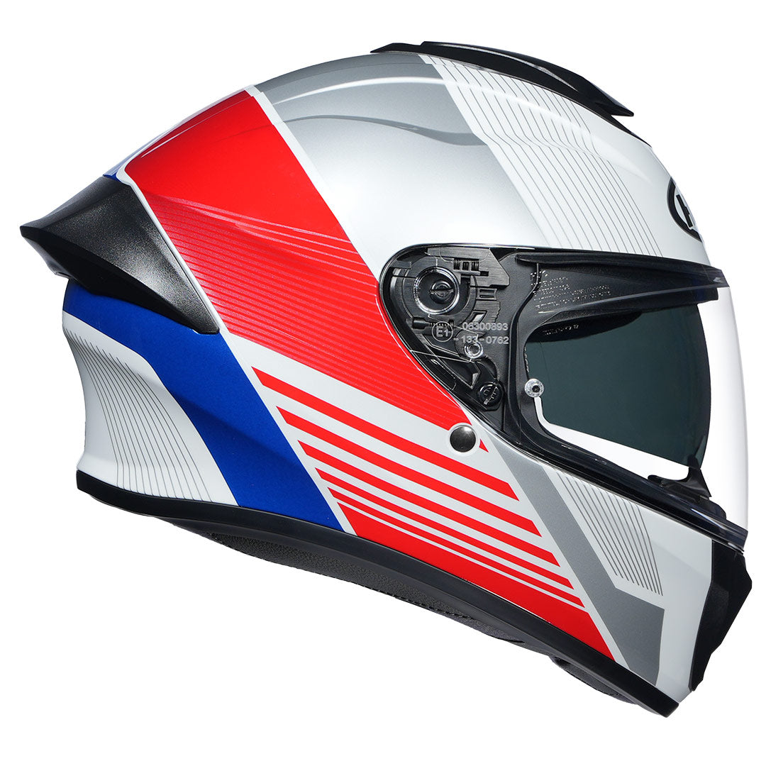 HJC C7X Morix full face helmet white blue red aerodynamic style