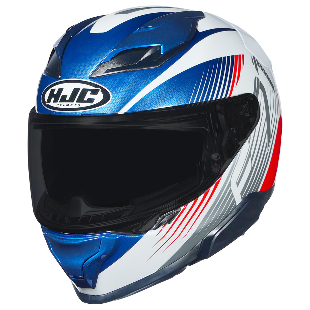 HJC F71 F7X CATOS full face helmet – white blue red graphic riding helmet