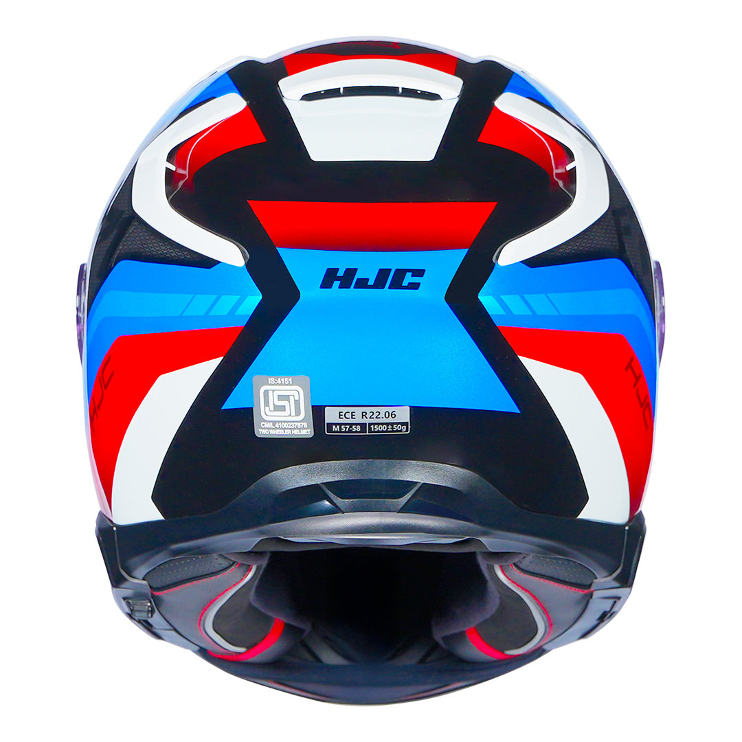 HJC F71 F7X full face helmet white blue red for premium rider protection