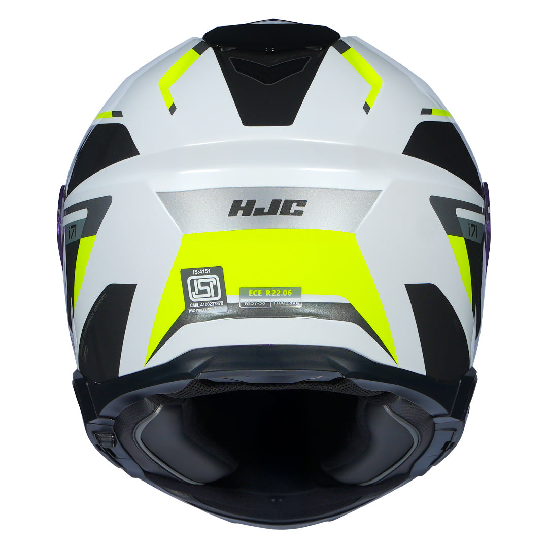 HJCI71 Zest helmet high-visibility fluorescent green detailing