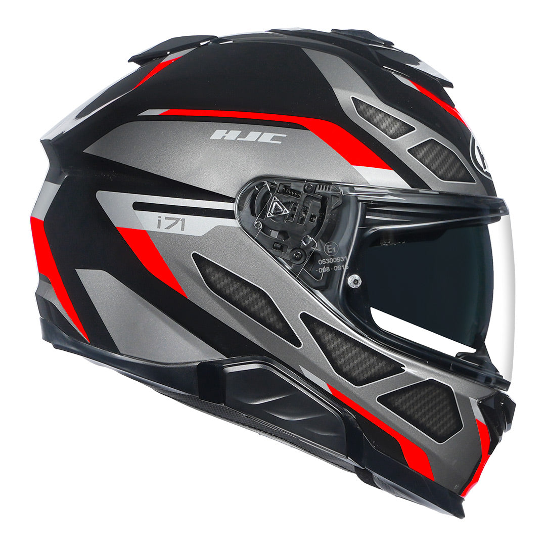 Black and red HJCI71 Zest helmet for motorcycle riders