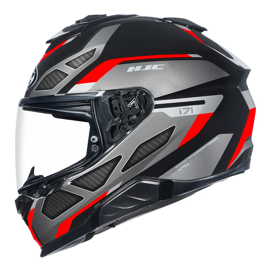 HJCI71 Zest motorcycle helmet black and red color variant