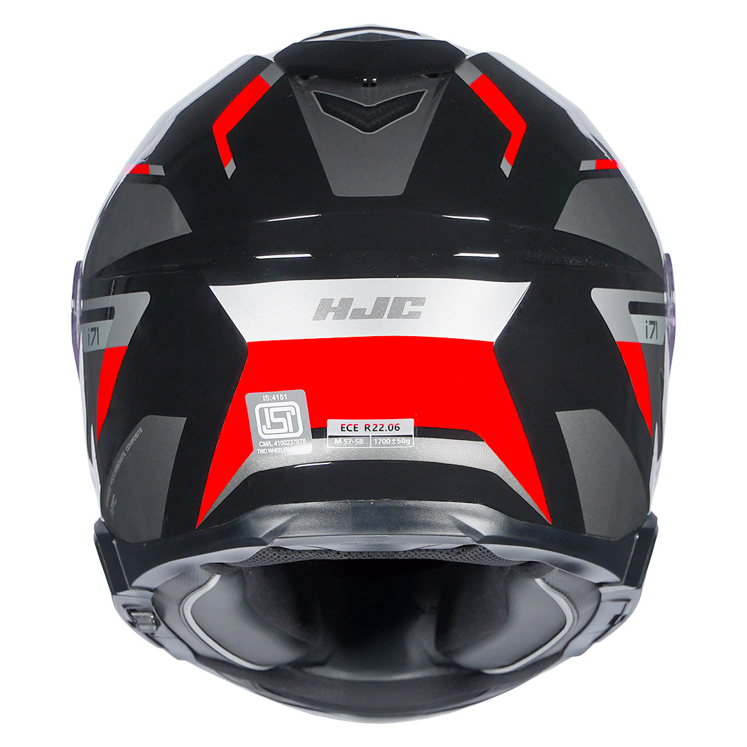 HJCI71 Zest helmet black red modern sporty finish