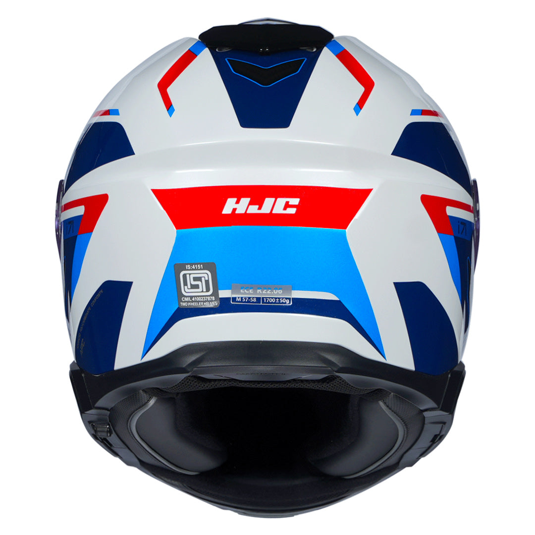 White and red HJCI71 Zest helmet premium riding gear