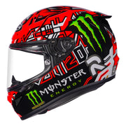 HJC RPHA 12 Quartararo Replica II 2025 motorcycle helmet in orange red